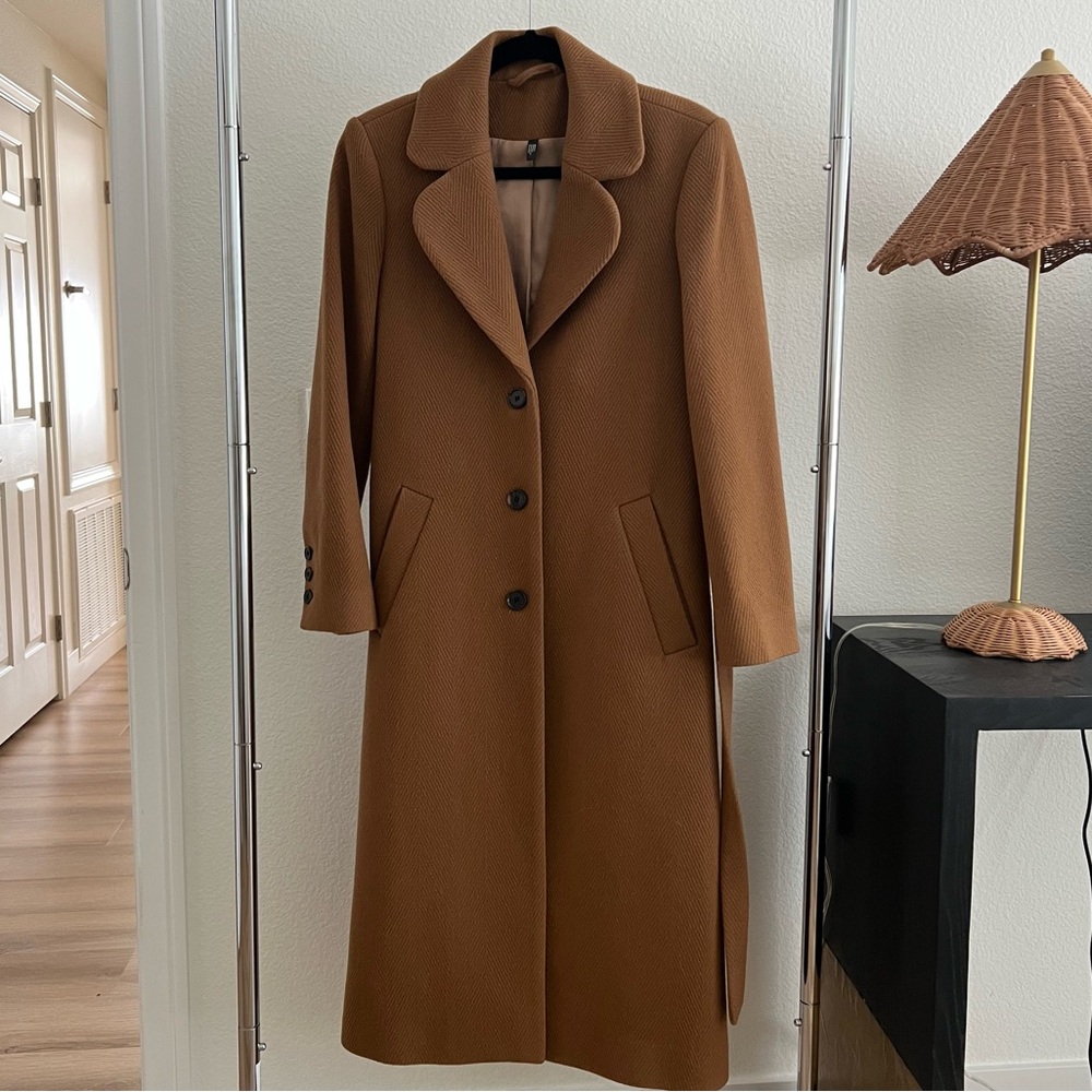 & Other Stories Wool Camel Coat Size 2 - Picture 7 of 9